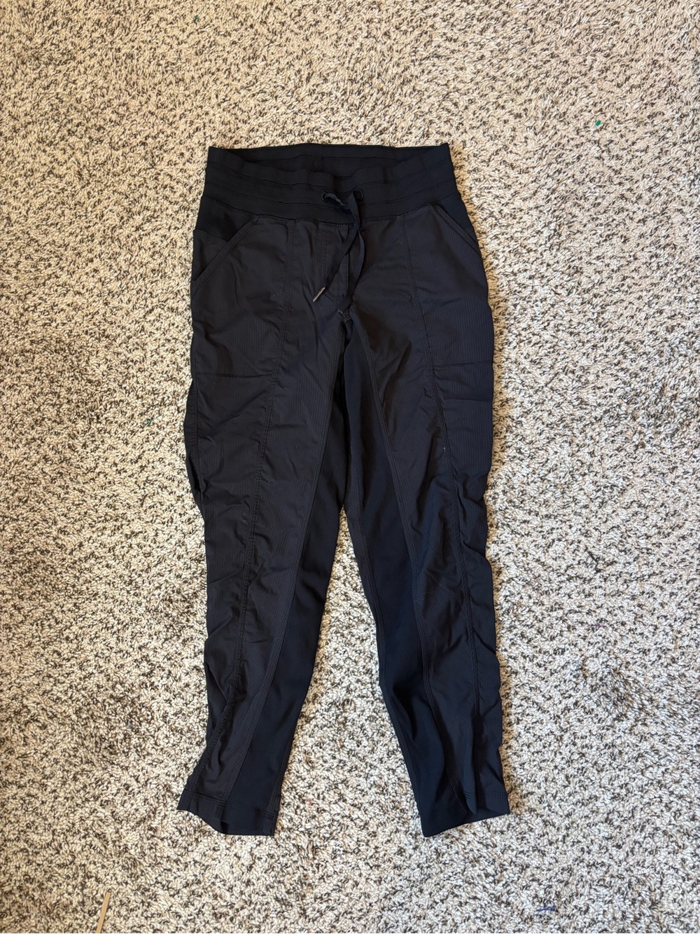 lululemon athletica Black Drawcord Tapered Track Joggers